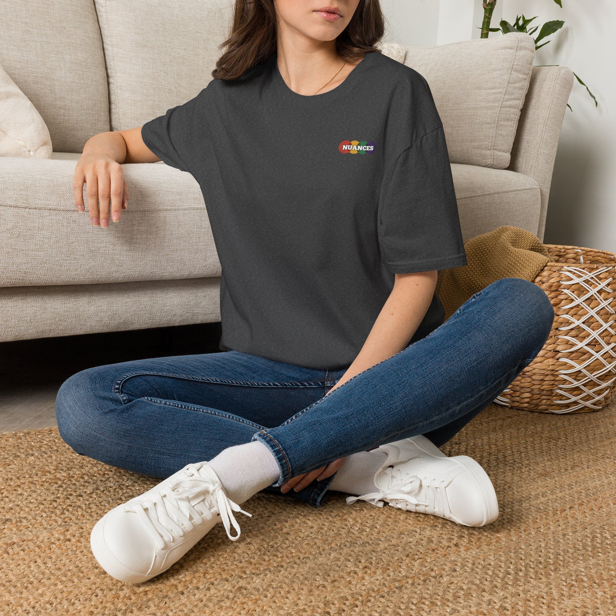 Nuances Rainbow Logo T-Shirt — Minimal Chest Graphic Tee